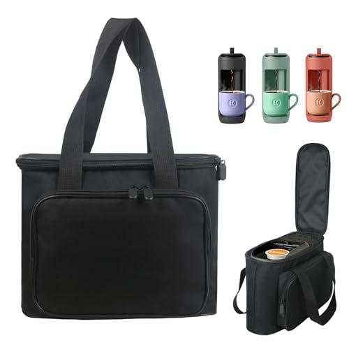 NUENSS-ROR Carrying Bag for Keurig K-Mini Mate Single Serve Coffee Maker, Portable Single Serve Coffee Maker Travel Carrying Case, Thick Padded for Protection, Storage Tote Bag for Coffee Machine