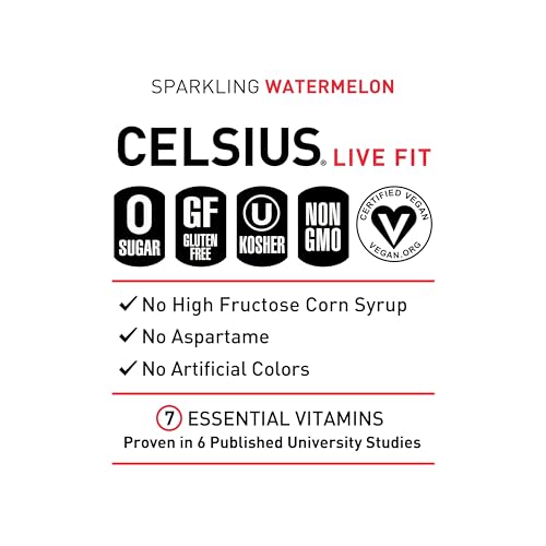 Celsius 889392003611 Sparkling Watermelon, Functional Essential Energy Drink 12 Fl Oz thumb #3