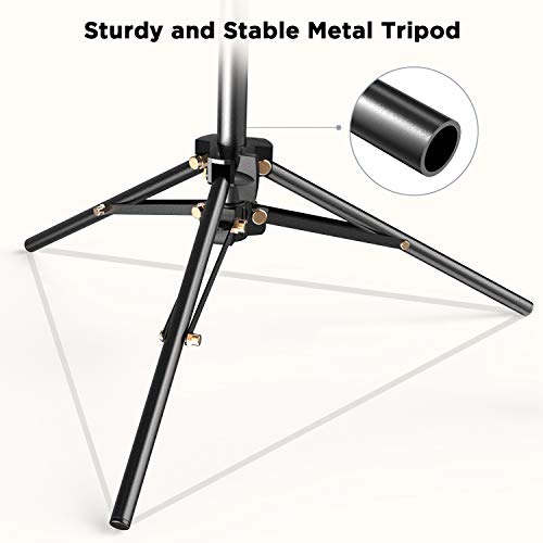 10.2 inch Selfie Ring Light with Tripod Stand & 2 Phone Holders, LETSCOM Dimmable Led Beauty Camera Ringlight for Makeup/Photography/YouTube Videos/Vlog/TIK Tok/Live, Compatible with iPhone & Android - Thumbnail 2