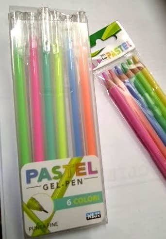 Lebez – Penne Gel Colori Pastello Colori Assortiti Blister Da 6 Pezzi