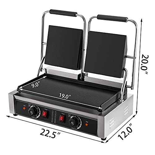 Kommerzieller Panini-Pressgrill 220V Elektrischer Sandwich-Pressgrill 3600W Sandwich-Pressmacher Toaster Doppelköpfe… – Bild 3