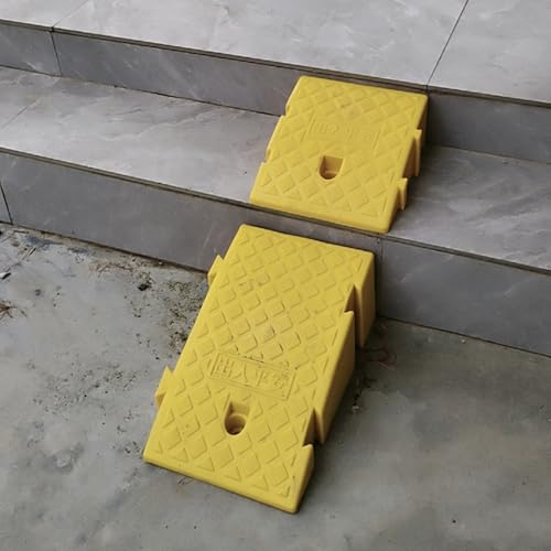 Tapete de rampa clip-on para bordillo 25x45x19cm amarillo miniatura 3