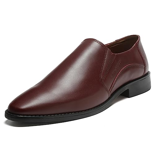 Image of LOUIS STITCH Men's Italian Leather Shoes Mocassin Comfortable Slipon Handcrafted Formal Loafers for Men RXSORW Size
