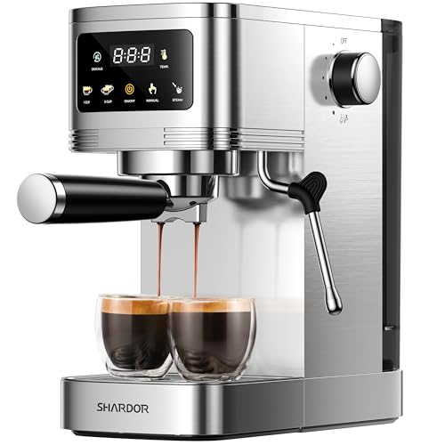 Comparison: Cheap Espresso Machine 4 SHARDOR Espresso Machine 20 Bar, Professional Espresso Machine with Milk Frother and Touchscreen, Expresso Coffee Machines with Adjustable Temperature,for Cappuccino, Latte