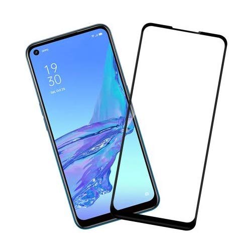 Image of Premium Tempered Glass Screen Protector Compatible For Oppo A53 / Oppo A33 Cellphone (Black,Pack Of 1) Edge-to-Edge Protector With Easy Installation Kit