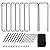 Kiarixo 12.5FT Outdoor Firewood Rack with Cover, 3/4 Cord of Firewood, Heavy Duty Firewood Holder & Waterproof Cover for Fireplace, Patio, Log Storage Rack for Firewood 150in*47in*14in Outdoor Indoor