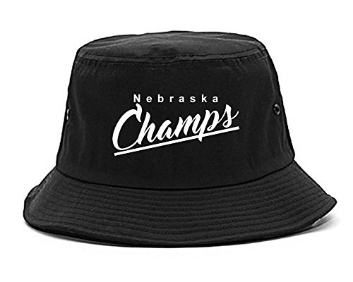 NE Nebraska Champs Champions State Script Bucket Hat Black