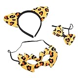 Merkmale: Das Haar-Reifen-Set mit Leopard-Druckmuster ist das Design für das Plüsch-Tiger-Ohr, sucht reizend, spezielles und modisch