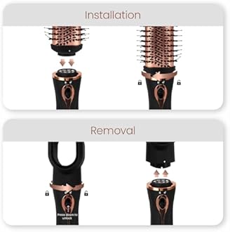 Urban yog MakeMeeBold 3-in-1 Hot Air Brush| 1.5-inch Barrel | Hair Dryer Hair Straightener Volumizer Blow Dryer Styling Tool,1200 Watt | Gifts for Woman, Multicolour