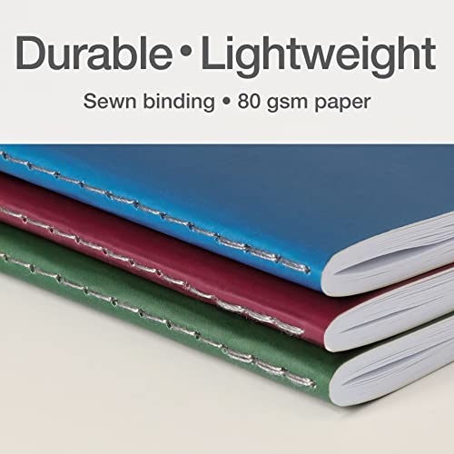 Oxford Pacote com 3 livros de senha, organizador de nome de usuário e senha, roxo escuro, diário azu