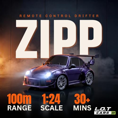 Image of Zipp Remote Control Car | 20Kmph, 2.4Ghz | Rc Drifting Car, Rc Car 4x4, Drift Car Remote Control Range Upto 100m, Multi-Mode LED Lights (Burnout Prism)