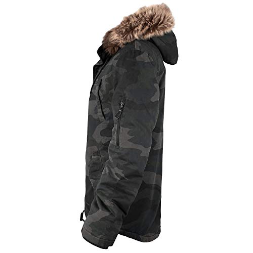 bw-online-shop Winterparka Fishtail mit Futter darkcamo - 4XL