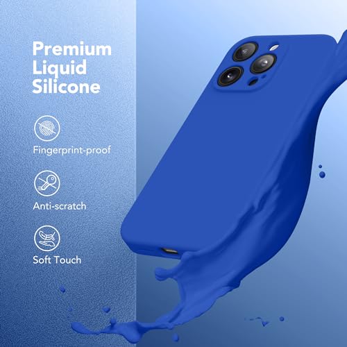 Image of Magnetic for iPhone 13 Pro Max Case, Compatible with MagSafe, [Full Camera Protection][Screen Protector] Silicone Shockproof Protective Phone Case for iPhone 13 Pro Max 6.7 inch, Klein Blue