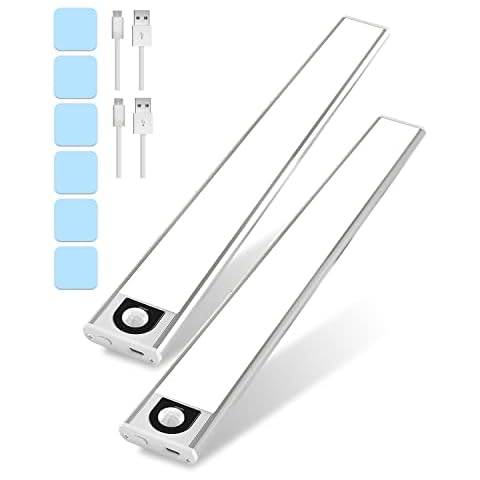 Lámpara de armario Gemokrt 50 LED con detector de movimiento (2 piezas) Cover
