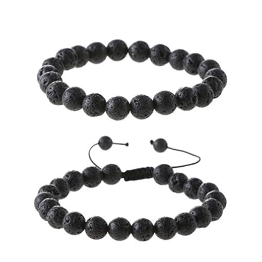 Divine Botanics Aromatherapy Bracelet (A-Lava & B-Lava Pair)