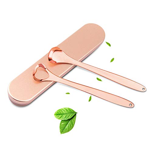 Tongue Scraper (2 packs) Rose gold