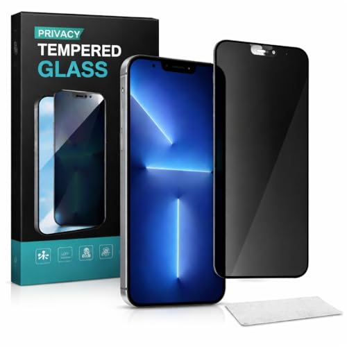 Image of Privacy Tempered Glass Compatible with Apple iphone 13 /13 Pro /14 /16e /17e Full HD tempered glass , Edge to Edge Coverage Tempered glass for screen guard protector with installation Cleaning kit By Candeal mizhan