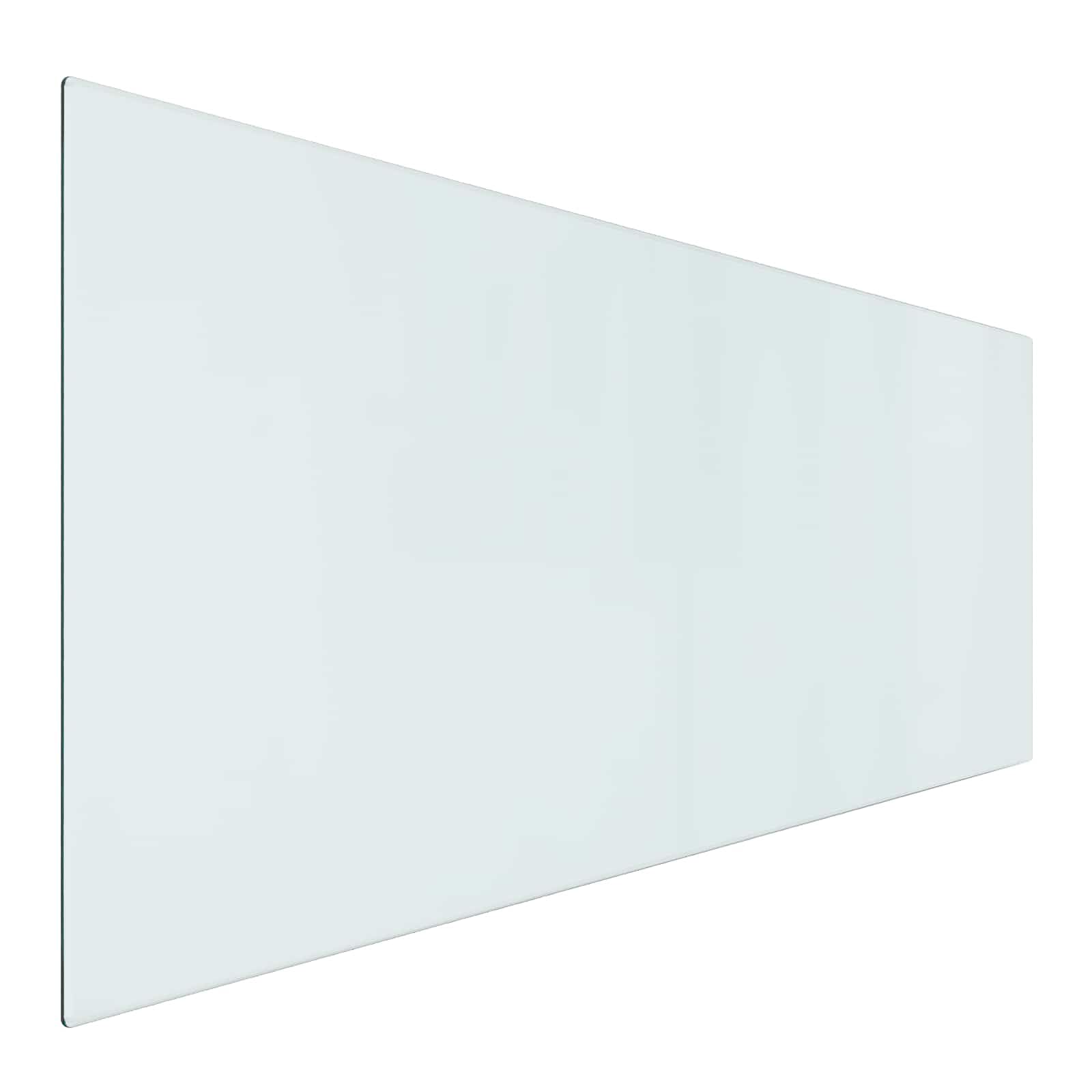 Kamin Bodenplatte 120 x 50 cm aus gehärtetem Glas - Funkenschutzplatte für Ofen und Kaminofen - Hitzebeständig bis 200 ℃