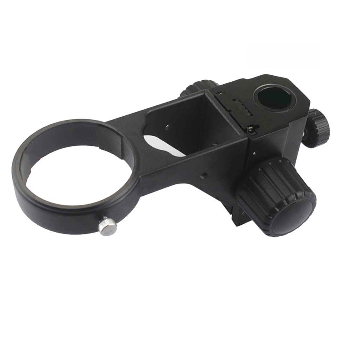 Microscope Microscope Stand Accessories Dia 25mm Microscope Stand Holder Metal Bracket Rod Bar Pillar Microscope arm for Industry Video Microscope Camera(76mmx25mm Black)