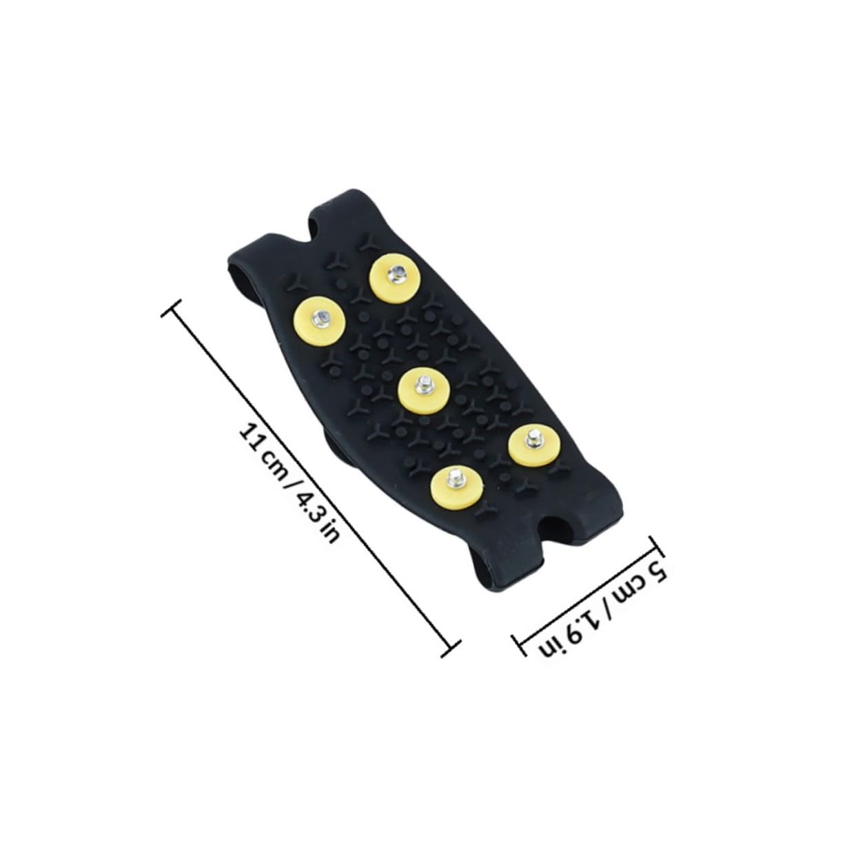 HOMSFOU Pinzas de Hielo para Zapatos Antideslizantes de TPE Negro, Plegables, 2 Pares, Ideales para Pesca en Hielo y Terreno Congelado, para Niños y Mujeres