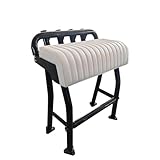 41' Leaning Post Bench Seat, Integrated 4 Rod Holders, Fits Most Fishing, Center Console, and Bay Boats, Heavy Duty Anodized Aluminum, Width 41 inch, Depth 15.7 inch (41' Extended Pro Black)