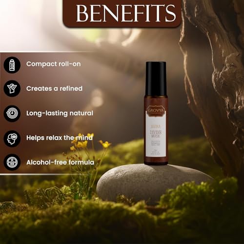 Image of Aura Divine Musk Roll-On | Long-Lasting Natural Attar Perfume Oil | Alcohol-Free, Skin-Friendly & Chemical-Free Fragrance for Men & Women, 8ml