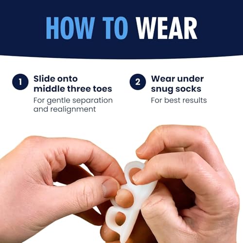Image of Bunion Corrector Silicone Toe Separators For Fast Pain Relief - Orthopedic Bunion Spacers Spreader Free Size (3 Loop)