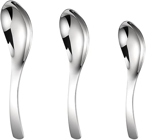 Miniatura 3 de MBBITL Cucharas de sopa de acero inoxidable de 6.3 pulgadas, paquete de 10