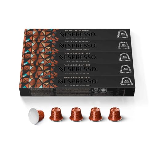 Nespresso Original, Lungo, Dark Roast, 50-Count Espresso Pods