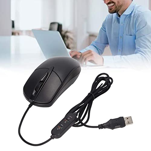 Mouse de calefacción ajustable negro ABS ergonómico con 3 niveles térmicos 3