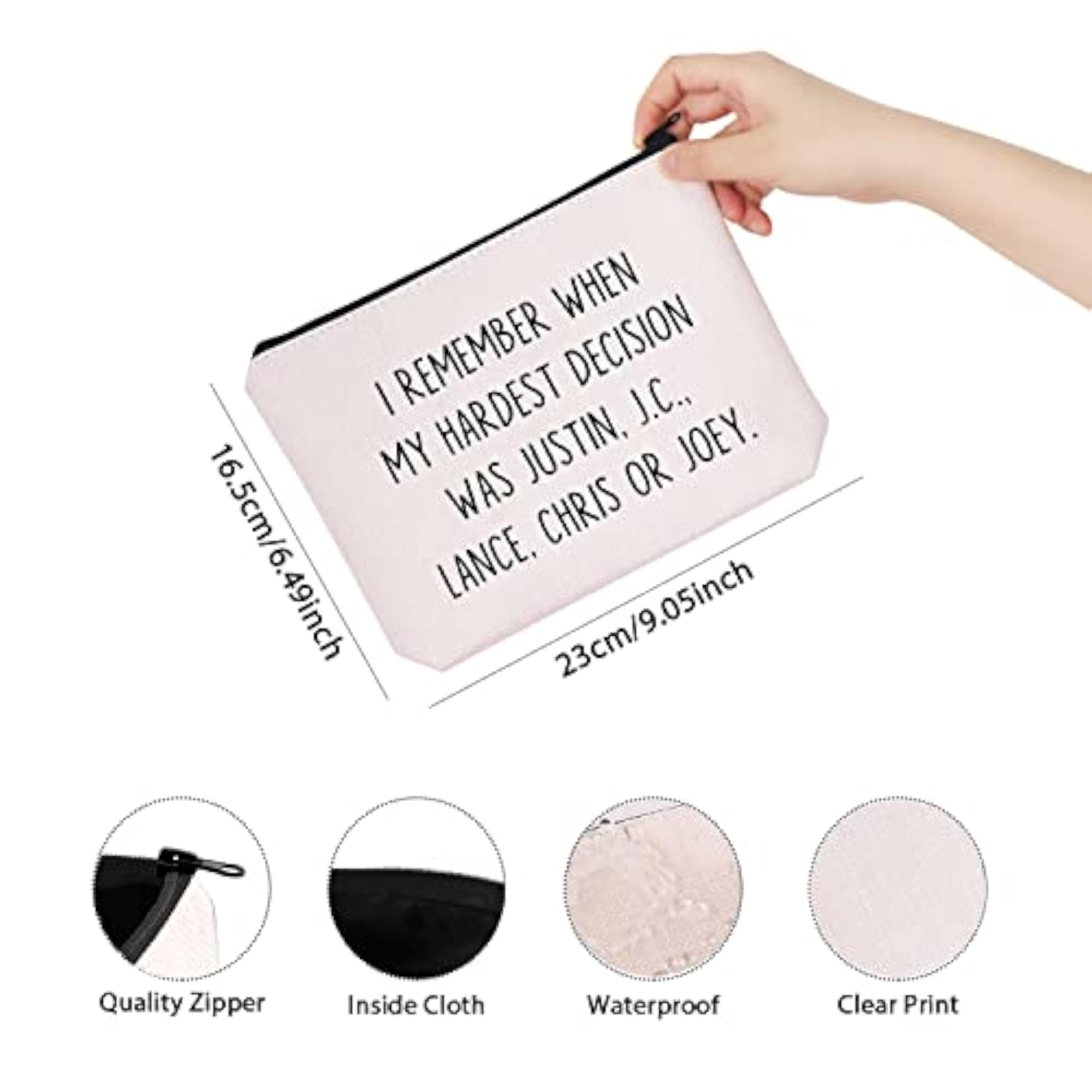 Vintage Boy Band Fans Gift Makeup Bag
