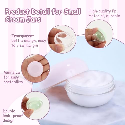 Travel Containers for Toiletries with Lids, 10 Pack 10ml Refillable Plasti Small Travel Containers for Creams, Makeup & Cosmetics4