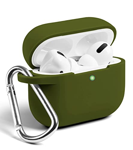 Coque AirPods Pro antichoc IceSword en silicone souple vert protégeant intégralement des chutes.