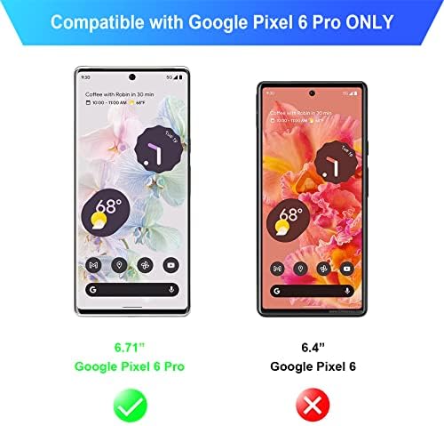 Kiewhay Compatible with Google Pixel 6 Pro Case 6.7'', [Anti-Yellow] [Ultra Slim] [Crystal Clear] [Drop Protection] Soft Silicone TPU Protective Cover for Google Pixel 6 Pro - Transparent