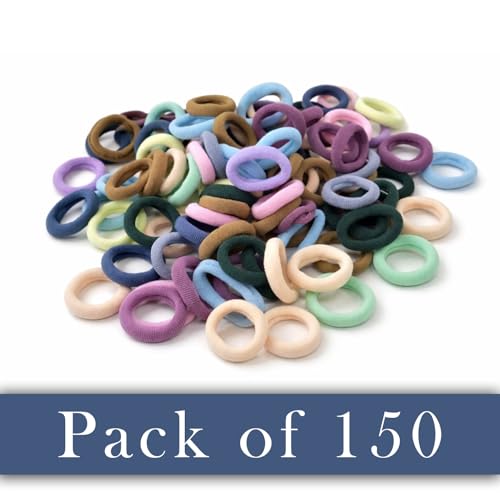 Image of Rubber Band for Hair Hair Ties for Women Hair Ties for Girls Ponytail Hair Band Ponytail Holder Hair Rubber Band for Women Stylish Hair Accessories for Kids Girls Baby Girl (Multicolor - Pack of 150)