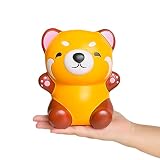 funnysquee Cute Red Panda Slow Rising Squishies Toy,Raccoon Squishys Birthday Gift for Kids, Stress Relief Kawaii Squishie Squeeze Toys