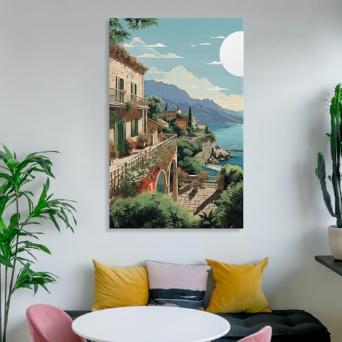 Toile murale de qualité supérieure style décoration méditerranéenne