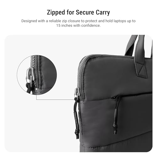 Image of DailyObjects Stria Pro Laptop Bag With Handle| Recycled Durable Polyester | Compatible with Laptop /MacBook Air /Pro Upto 15 Inch| Water Resistant|Padded Compartment with Zip Closure