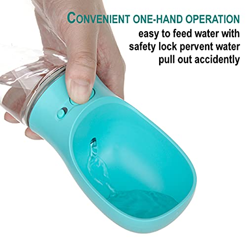 PETnSport Portable Water Dispenser - Light Weight Leak Proof Outdoor Walks Pet Dog Water Bottle (12oz, Blue) - Image 4