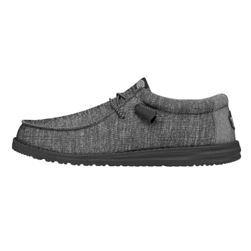 HEYDUDE Men's Wally Sport Knit Slip On Loafer, Charcoal, Size 10