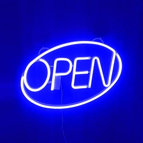 GUOCHENG Neon Open Sign Decorative Led Illuminated Letter Lights Pre-Lit Shop Sign - Neon Light Up Sign for Store Restaurant Cafes(Warm)