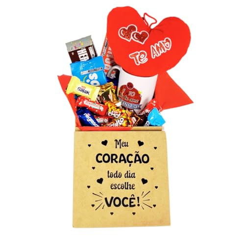 Caixa de chocolate romântica