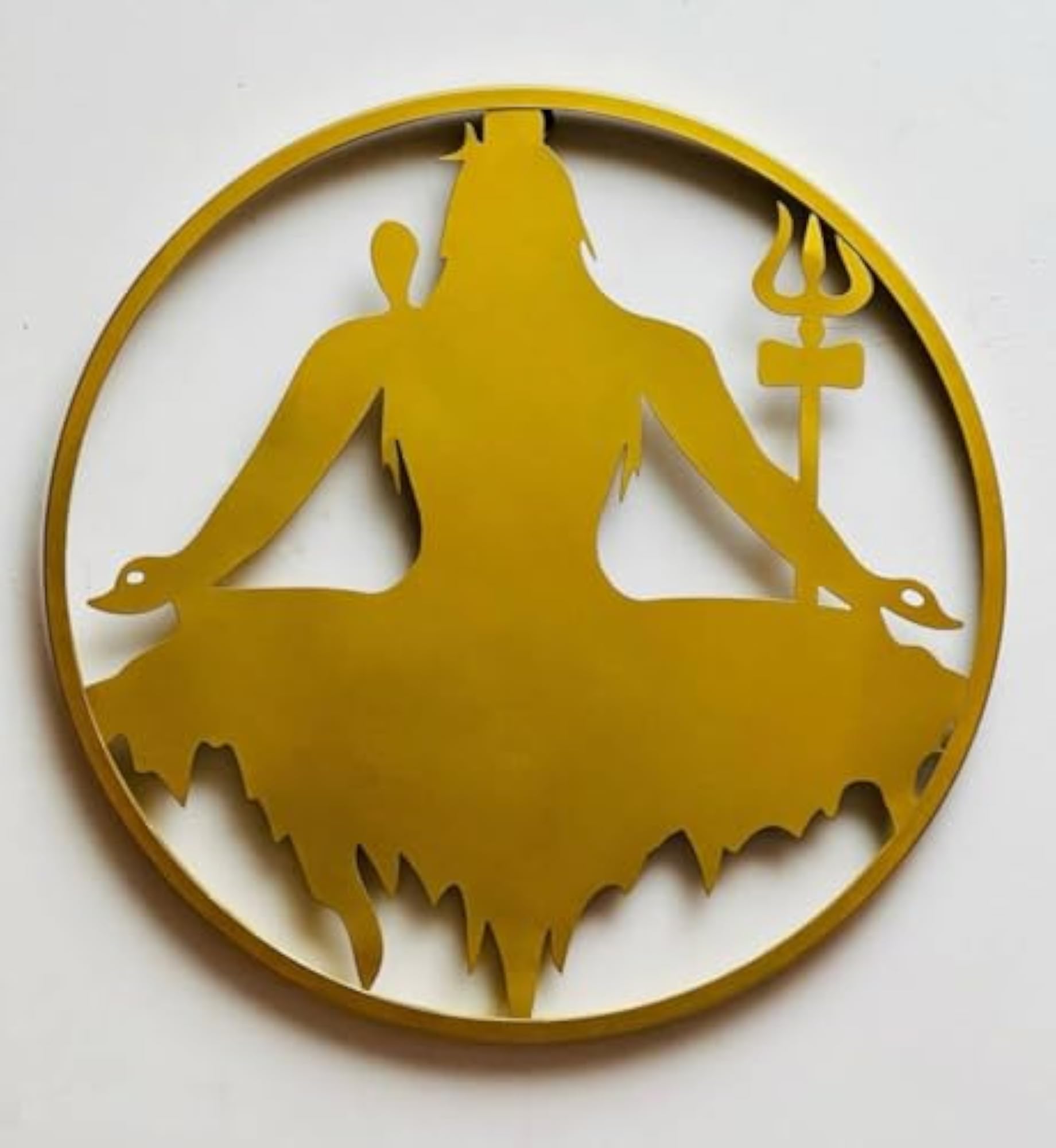 Lord Shiva 3D Wall Art with LED Backlight, Decorative Showpiece