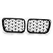 modifiés Styling 1 Paire De Pièces De Voiture De Calandre De Course Automatique De Calandre De Rein De Météores Noir Brillant pour B&MW Série 3 E36 1997-1999 Calandres De Course