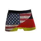 291 Retroshorts Deutschland Amerikanische Flagge Boxer Shorts Weiche Boxershorts Herren Atmungsaktive Sportliche Retroshorts M