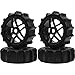 HIRCQOO 1/8 RC Off Road Buggy Snow Sand Paddle Tires &Plastic Wheel Rims 17mm Hex Hub Compatible with HSP Redcat Arrma Typhon 6S Losi Traxxas HPI 1/8 Scale Baja Buggy