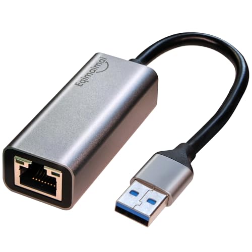 USB ethernet Adapter,USB A to ethernet Adapter?Gigabit ethernet to USB,USB 3.0 Gigabit to ethernet Adapter Compatibility 100/1000MBPS,Compatible with Windows, Mac OS, Linux, PC, Laptops, and More