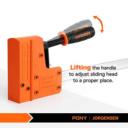 Jorgensen 48-Inch Bar Clamps, 90°Cabinet Master Parallel Jaw Bar Clamp Set, 2-Pack #TOP2