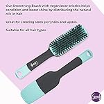 Goody x Total Texture Smoothing Brush - Vegan Boar Bristles Help Condition and Smooths Hair Cuticles for Enhanced Shine Shine - For Natural and Textured Hair - Non-Slip Grip - Image 3