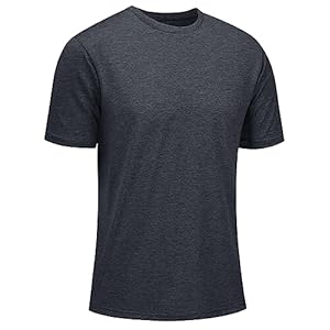 KEFITEVD Mens sneldrogende sport T-shirts korte mouw Activewear Tops lichtgewicht ademend T-shirt voor de zomer, Zwart, L